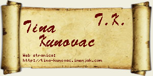 Tina Kunovac vizit kartica